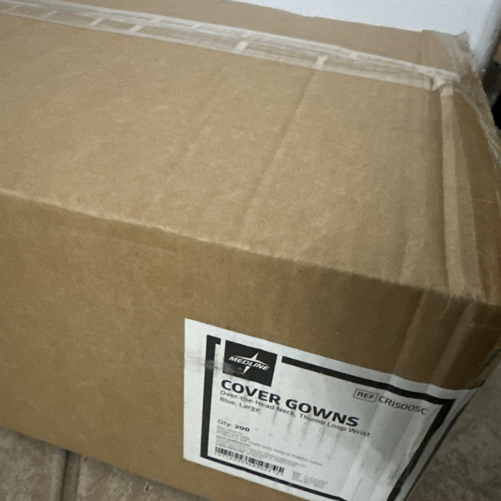 (QTY 200) Disposable CPE Isolation Gown Average Size, Blue FH01