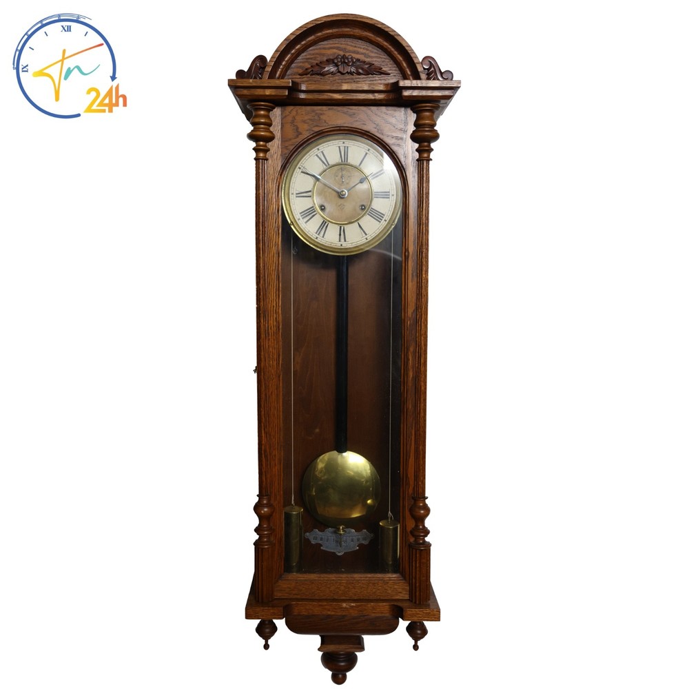 Antique Ansonia Capitol Weights Driven Regulator Wall Clock