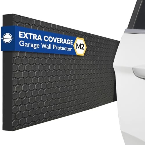 M2 Garage Wall Protector Car Door Wall Protector, Tool-Free, 2 Pack Black