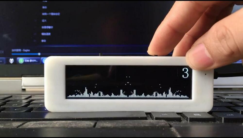 3.12 inch OLED Audio Level Indicator Mic Spectrum Display Analyzer VU Meter