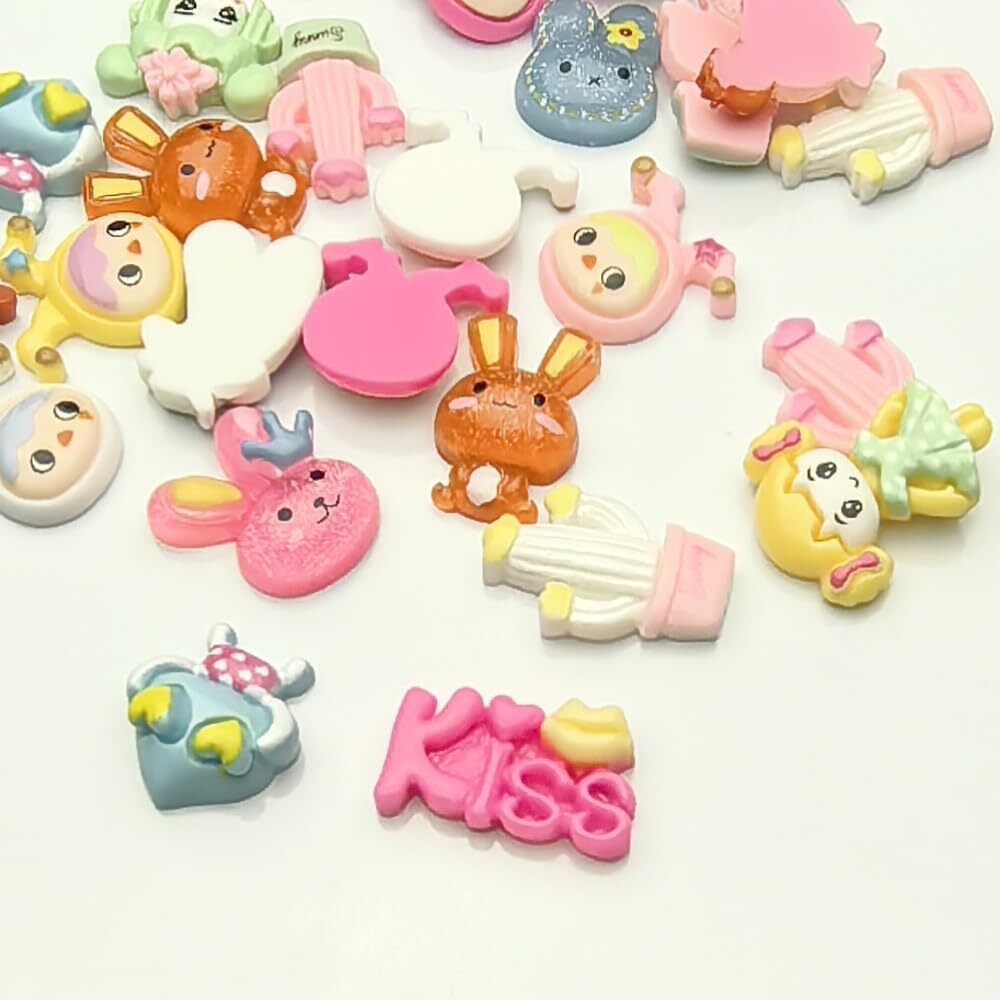 100pcs Mix Lots Flatback Resin Buttons Scrapbooking Craft Decorative Elements