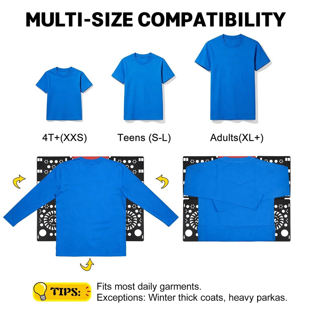 BoxLegend Version 3 Shirt Folding Board t Shirts Clothes Folder Durable Plast...