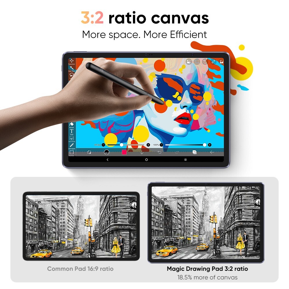 XP-Pen 12.2'' Wireless Magic Drawing Pad Display Bluetooth 16384 256GB ROM Used