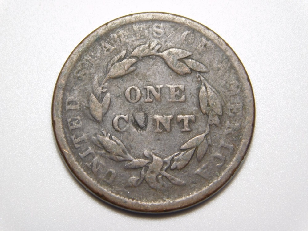 OLD US COINS 1839 CORONET HEAD LARGE CENT