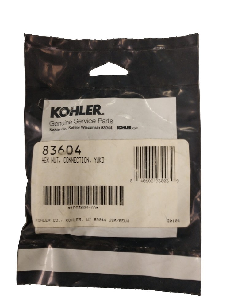 83604 kohler hex nut connection, yuko decorative look chrome 