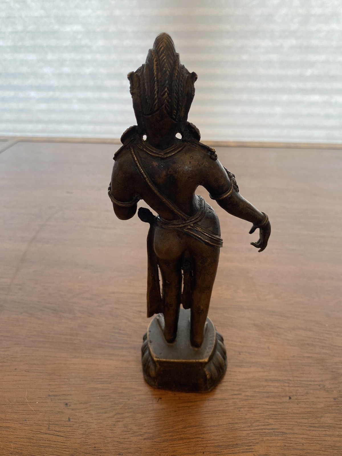 ANTIQUE Buddhist Deity Avalokiteshvara Bodhisattva Cast Bronze Sculpture 8.5"H