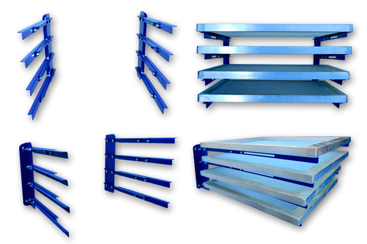 4 Layers Screen Frame Storage Rack Silk Screen Wall Mounted Holder Orginazer
