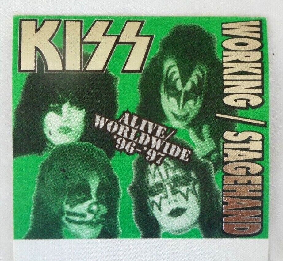 Kiss Reunion Tour  Alive World Wide 1996 /1997 Working Stagehand Pass