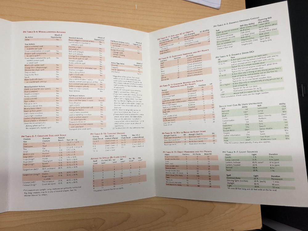 Dungeon Master's Screen (Dungeons & Dragons, 3rd Edition: D20 System)