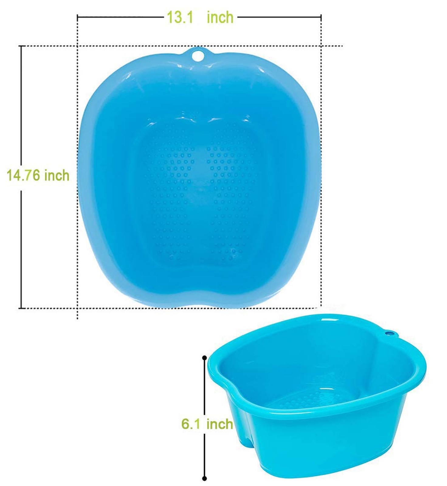 Large Plastic Foot Basin Bath Spa Tub Feet Massage for Soaking Foot,Toe Nails...