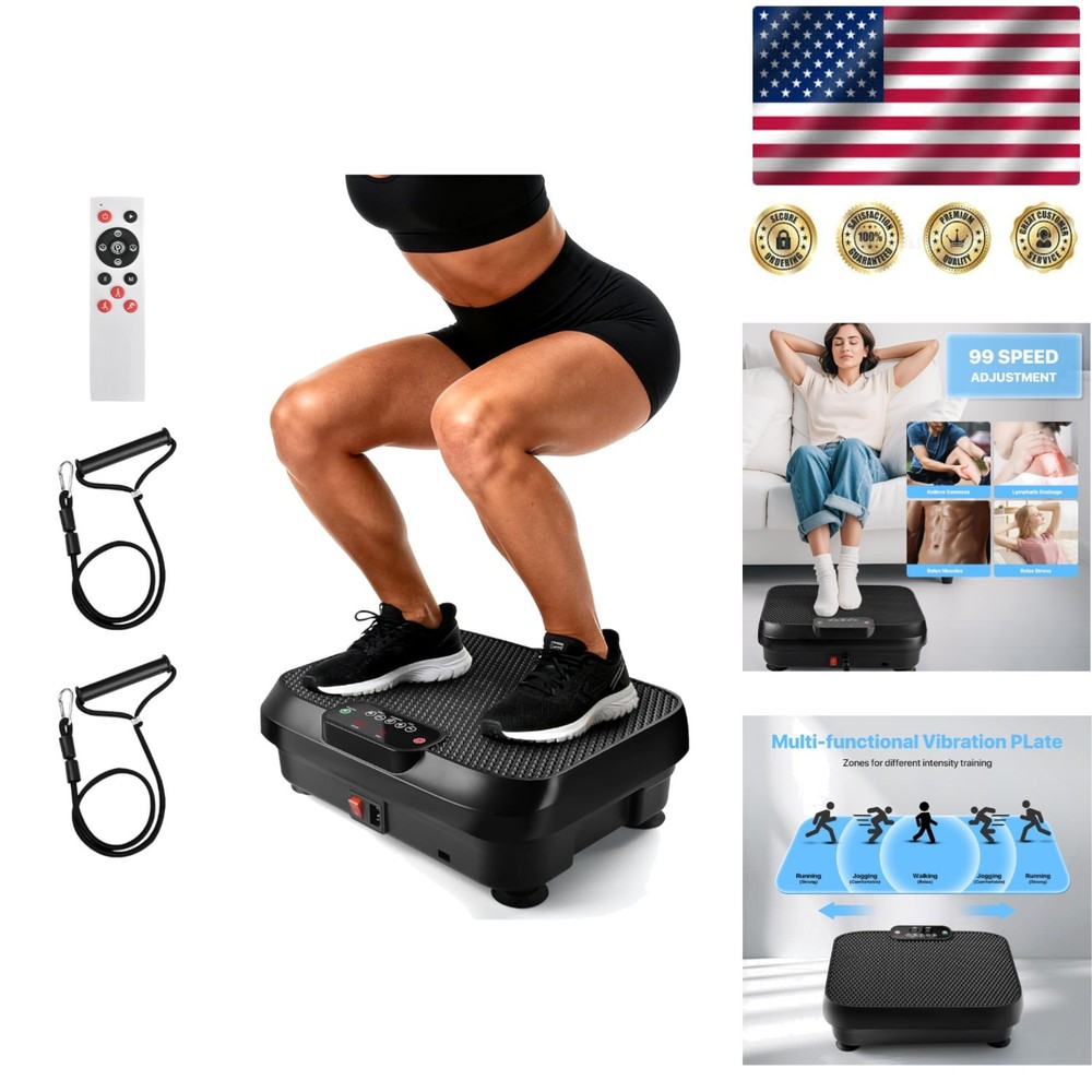 Versatile Vibration Plate Exercise Machine with 99 Speeds for Total Body Workout