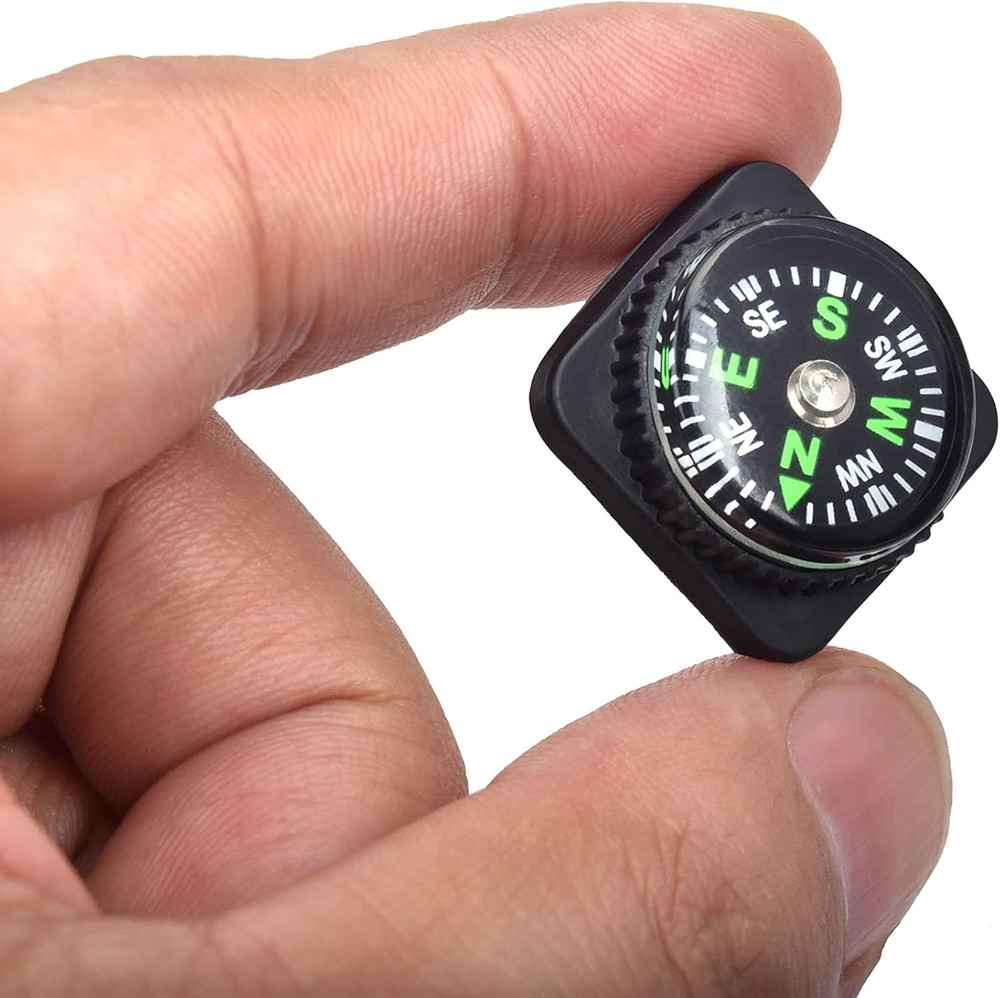 15Pcs Slip-On Wrist Compass Hard Shell Liquid Filled Mini Small Button Compass P