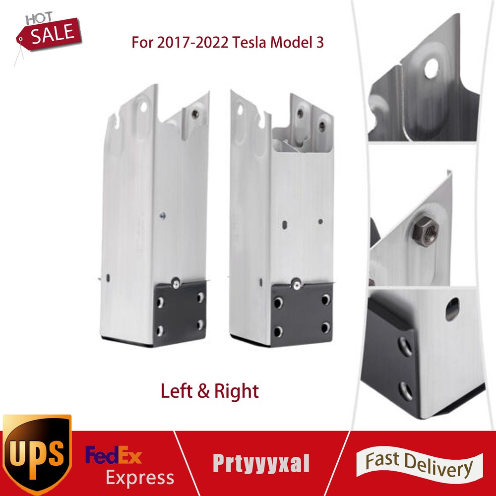 Front Bumper Reinforcement Brackets Left& Right fit for 2017-2022 Tesla Model 3