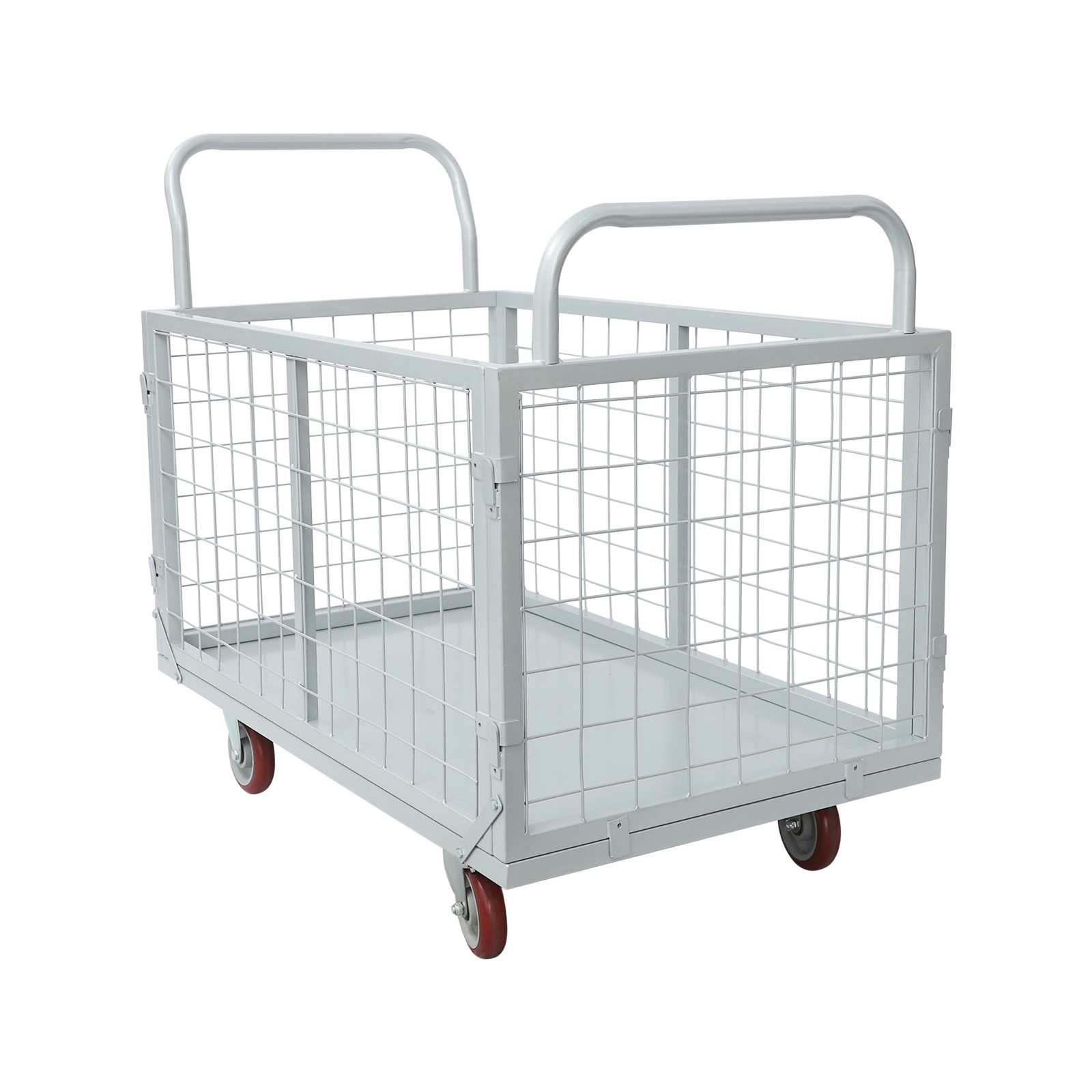 Platform Truck Cart 4-in-1 Heavy Duty Platform Truck Cart 816kg/1800 lbs Silver