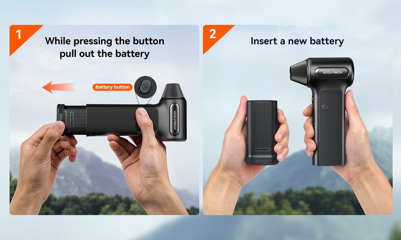 WOLFBOX DF200 Electric Compressed Air Duster with Air Blower Cleaner For PC, Car