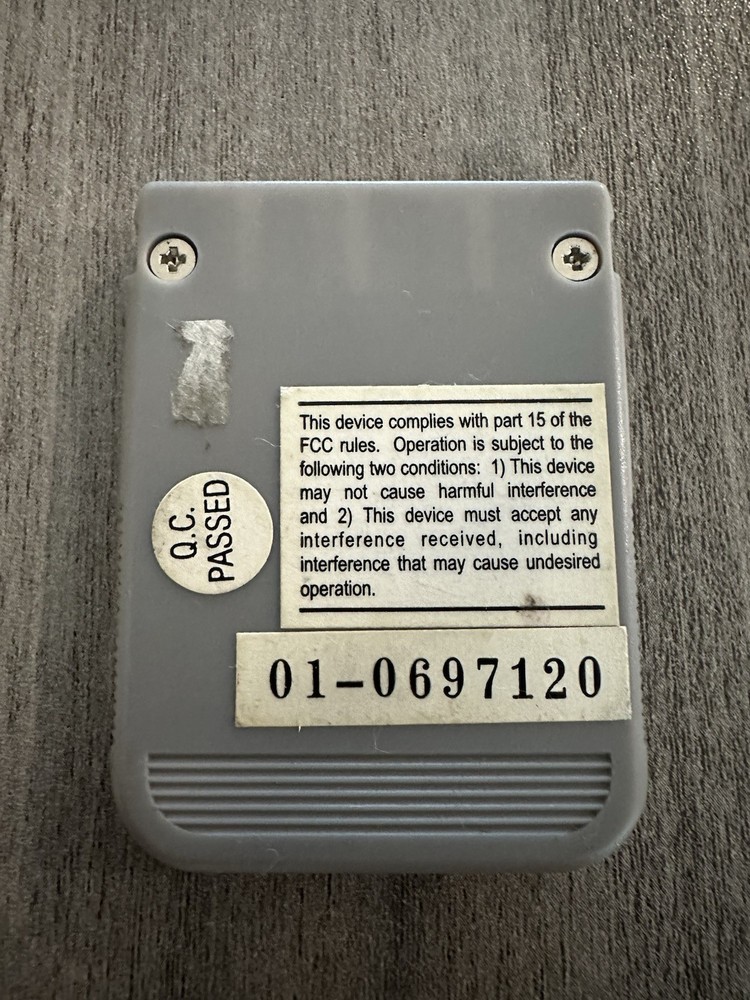 Sony PlayStation 1 PS1 Performance Memory Card - Grey