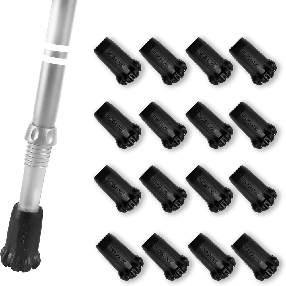 Black Trekking Pole Tips Replacement - Hiking/Walking Stick Tips for Walking Pol