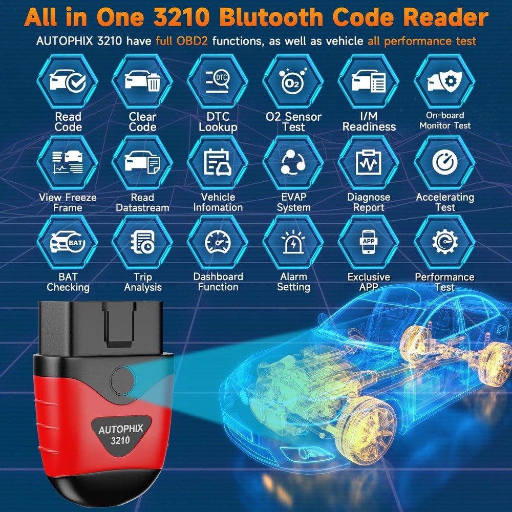 AUTOPHIX 3210 Bluetooth OBD2 Scanner Car Code Readers Auto Scan Tools Diagnostic