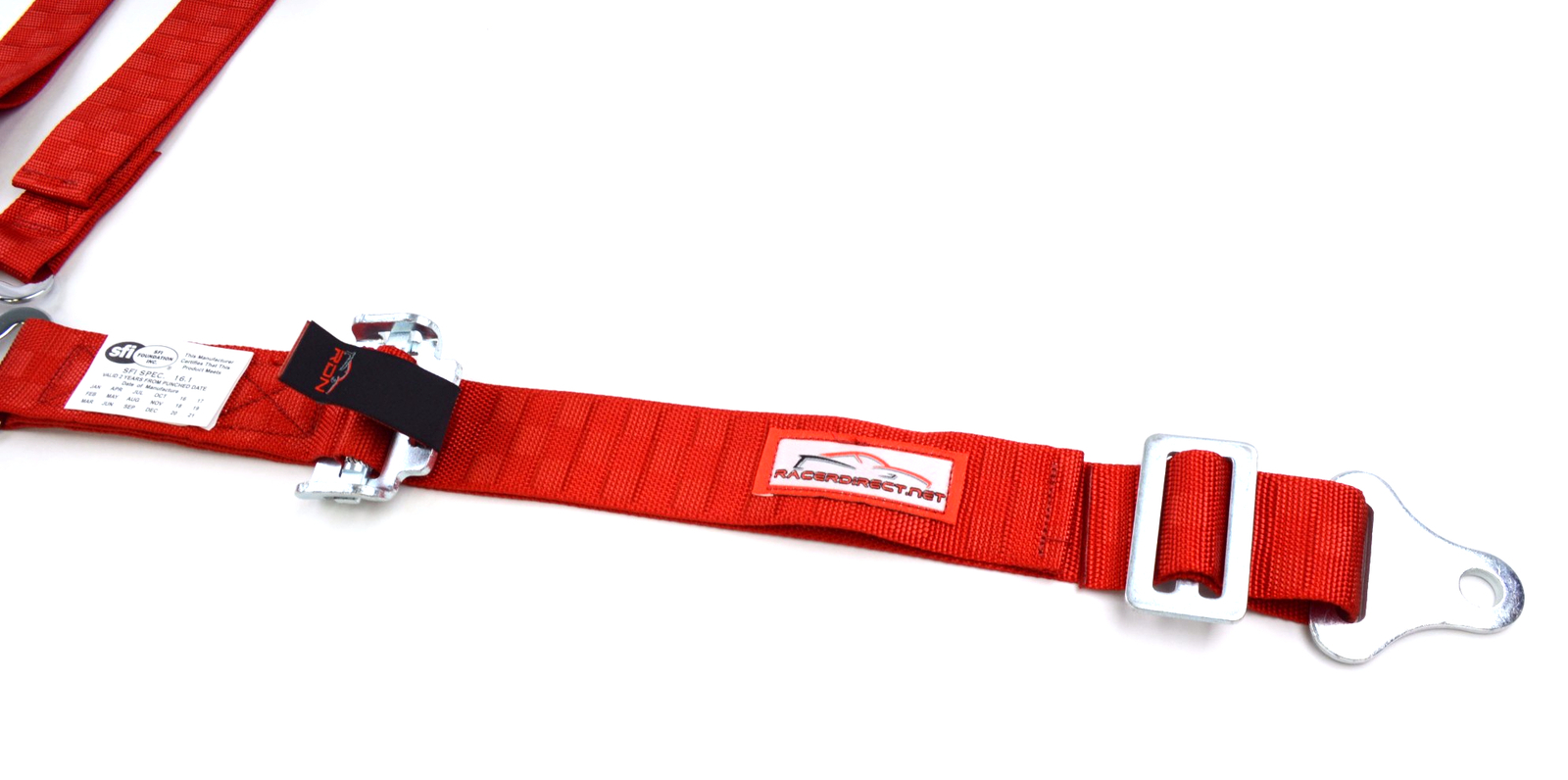 QUARTER MIDGET UNIVERSAL RACING V HARNESS 5 POINT CAM LOCK 2" SFI 16.1 RED CHECK