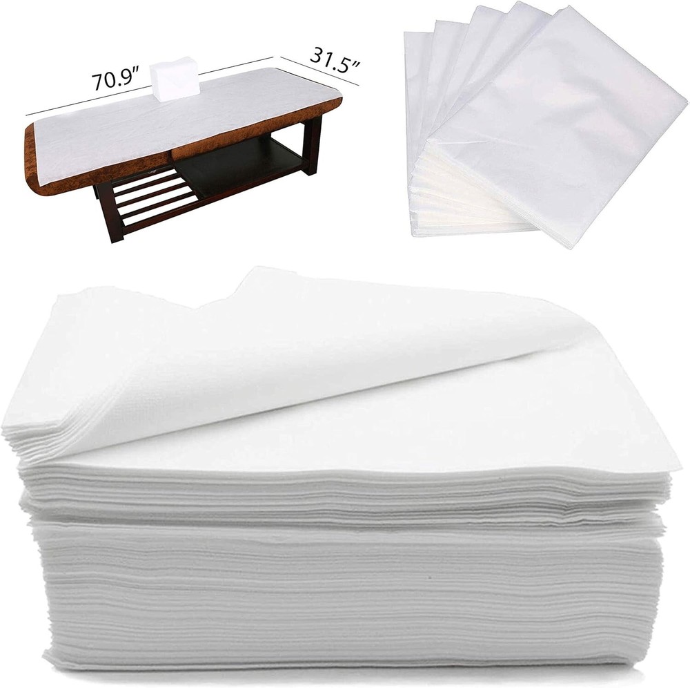 CAPRIER Disposable Bed Sheets 30PCS Massage Table Sheets, Disposable Bed Sheets