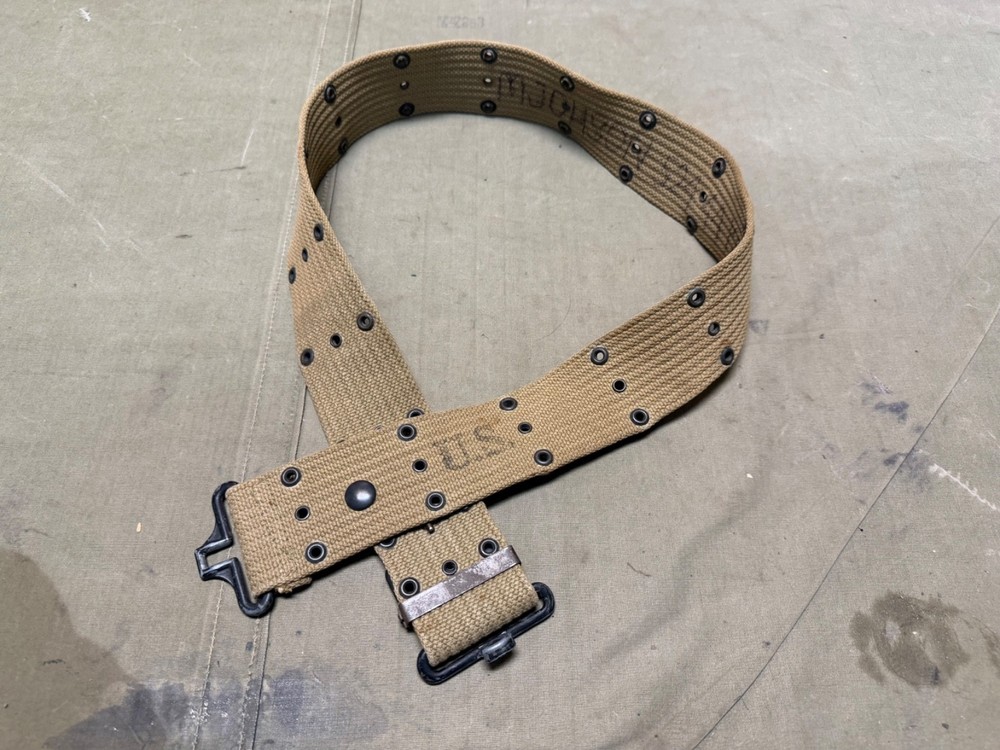 ORIGINAL WWII US ARMY M1942 PISTOL AMMO EQUIPMENT FIELD BELT-OD#3, 1943