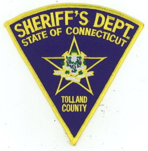 CONNECTICUT CT TOLLAND COUNTY SHERIFF DEPT NICE SHOULDER PATCH POLICE