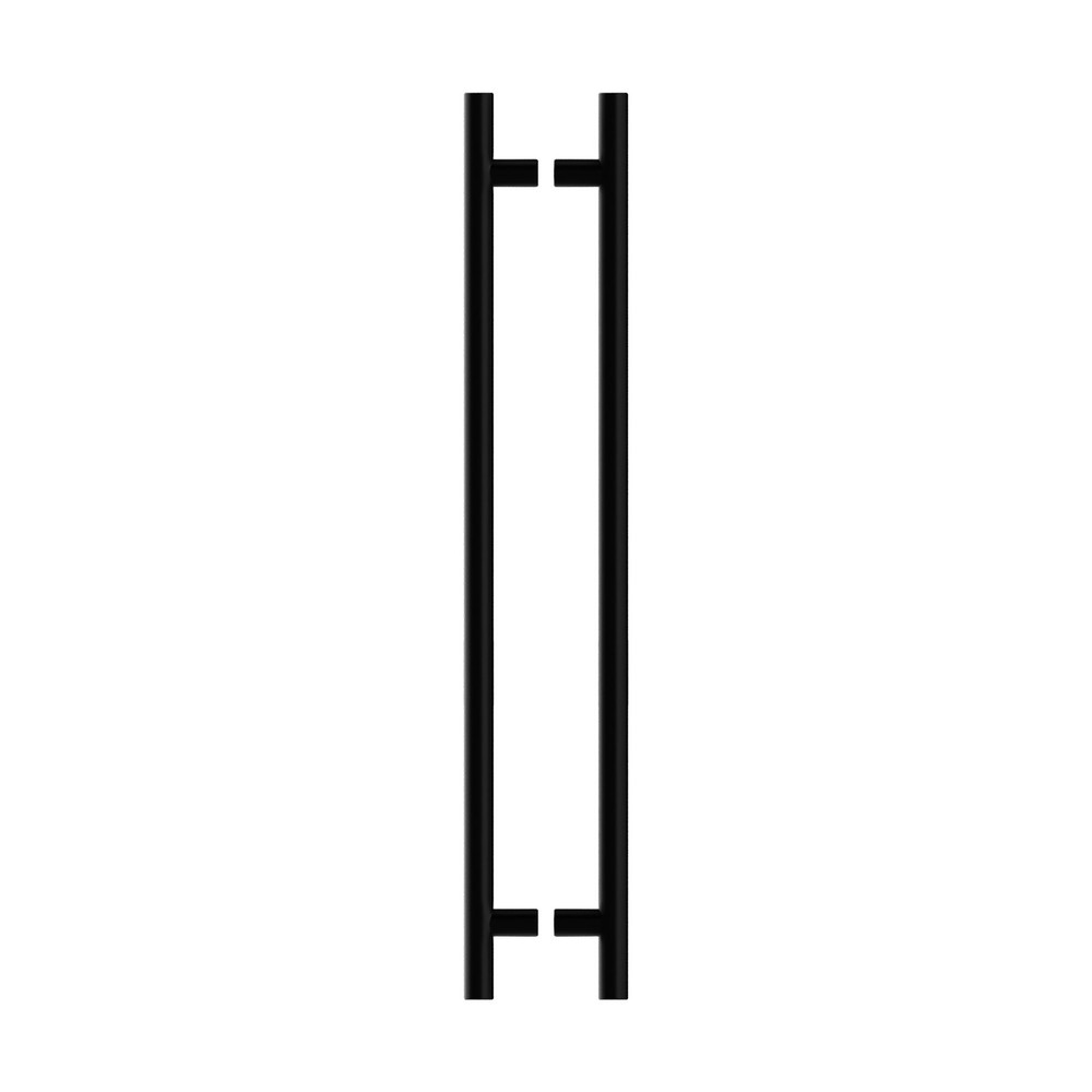 Brixwell 48" Back-to-Back Ladder Pull Handle, Matte Black Finish
