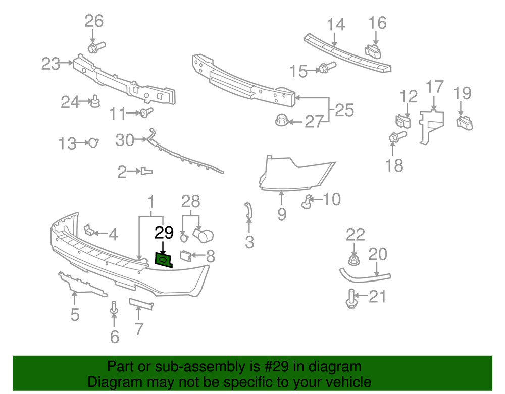 Genuine GM Reverse Sensor Retainer 15930295