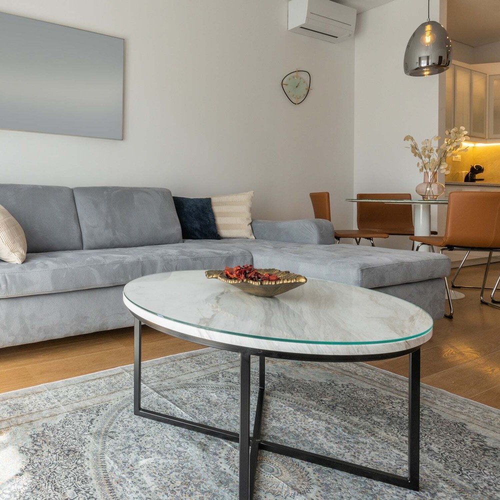 24" Round Tempered Table Protector By Spancraft Glass