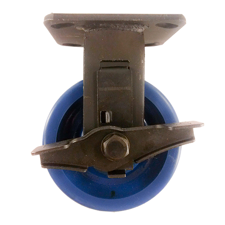 5" x 2"  Solid Polyurethane Wheel Caster - Rigid with Brake