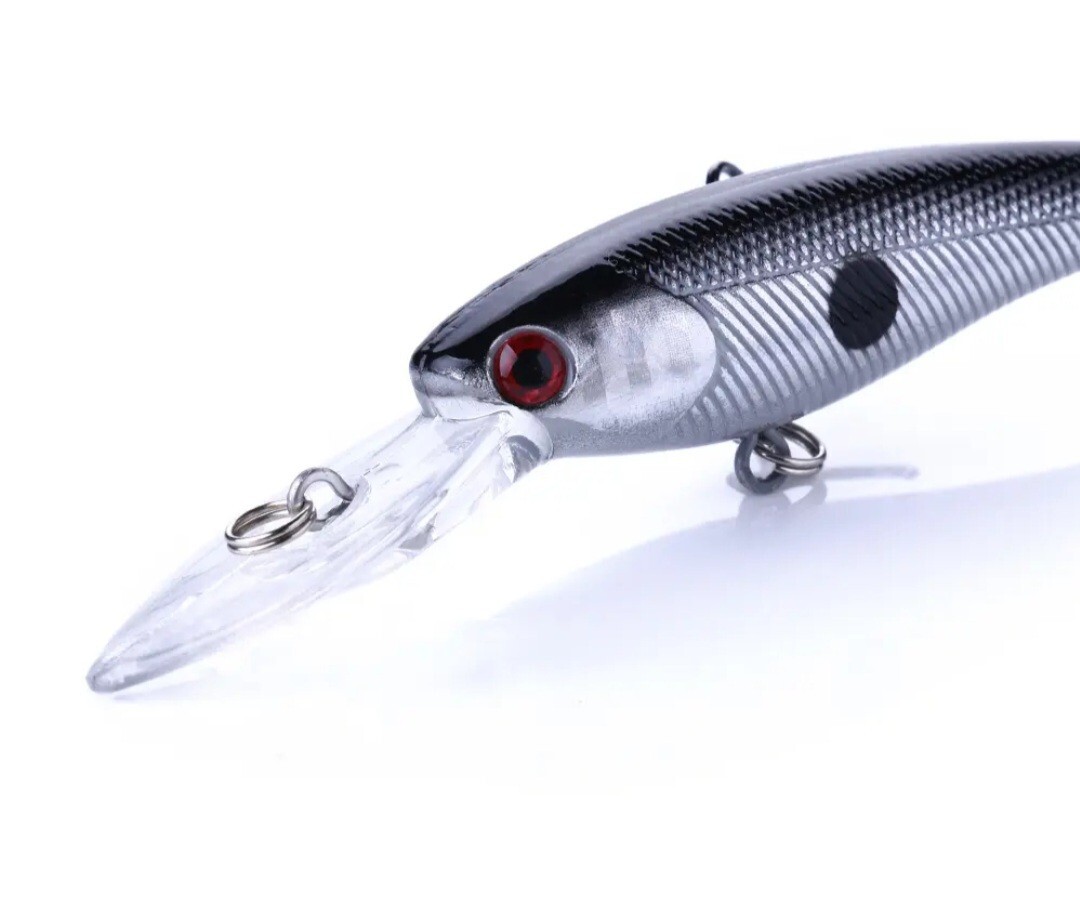 Largemouth bass fishing lures wobbler minnow 10-pack lot crankbait tackle bait