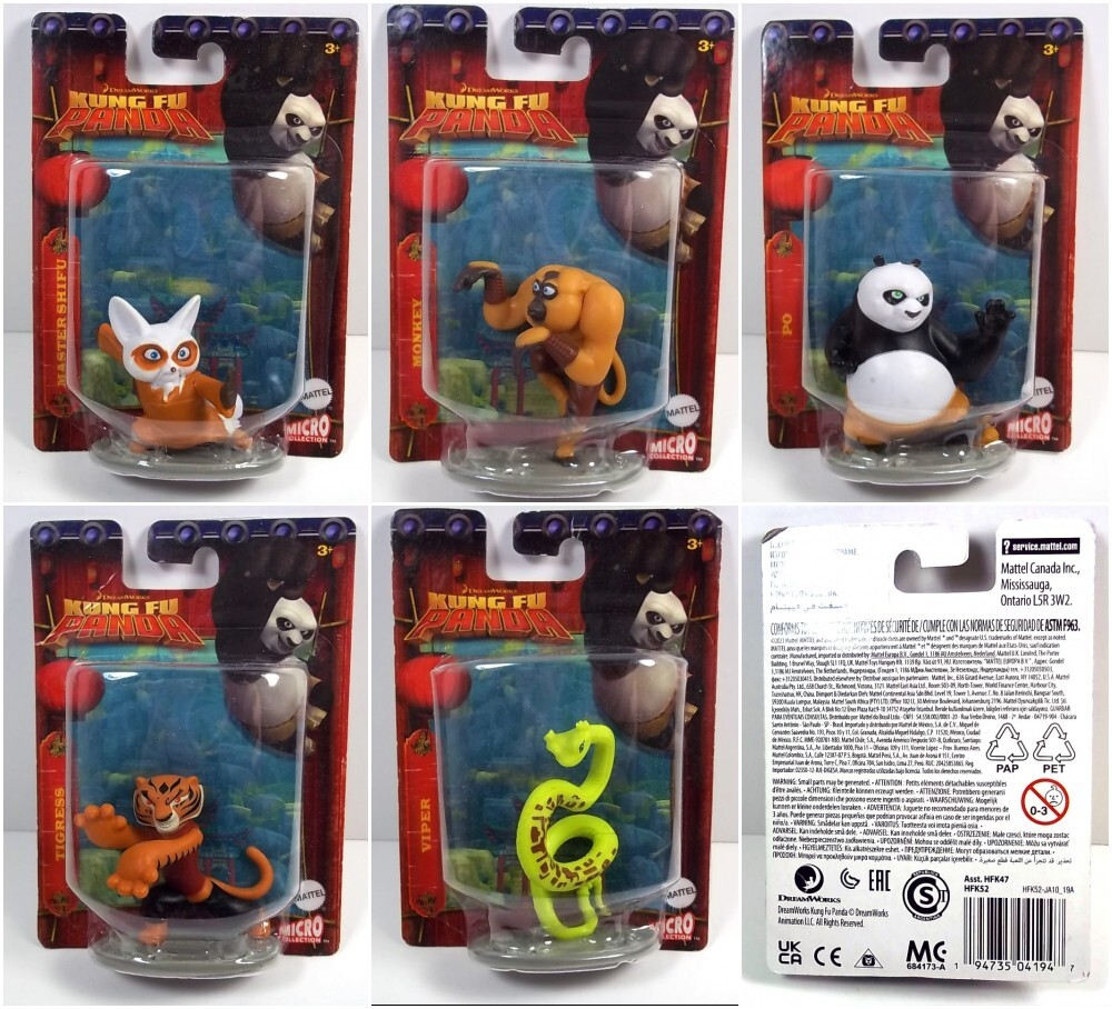 Kung Fu Panda pvc figures cake toppers  NEW
