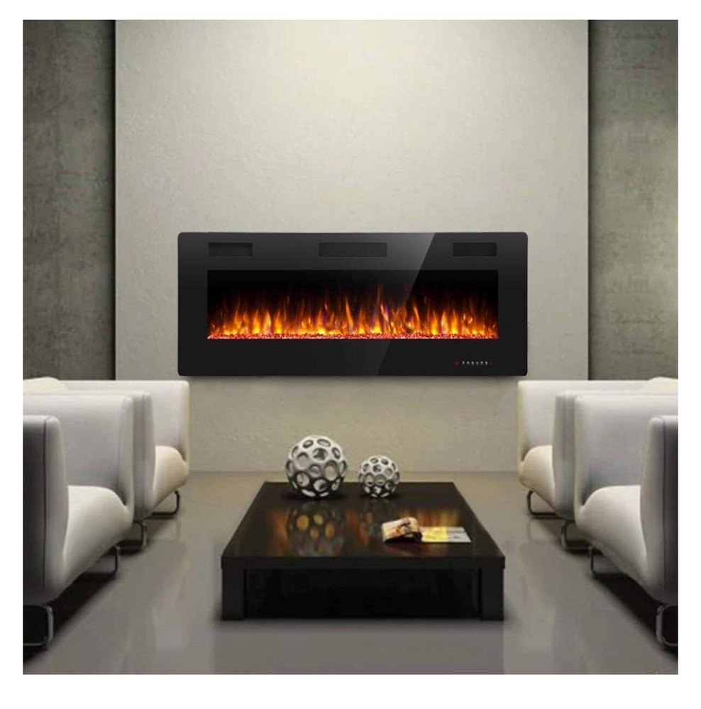wall mount electric fireplace heater