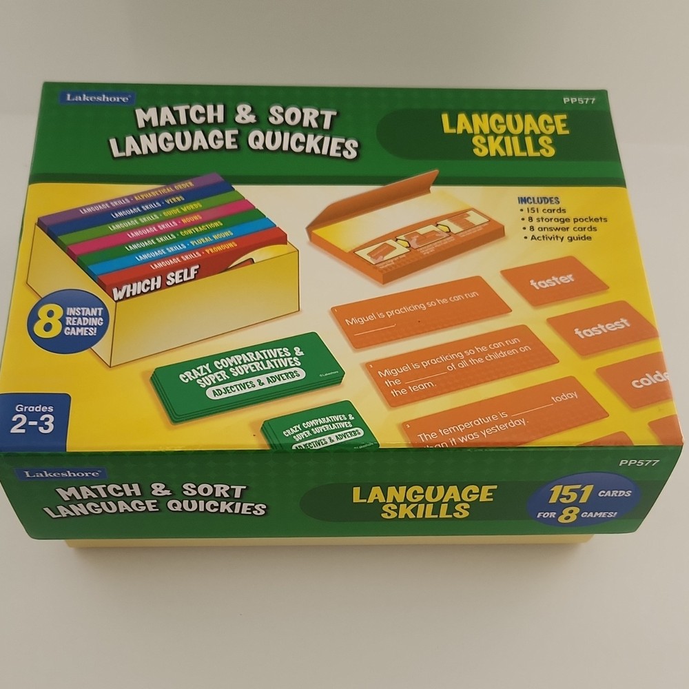 Lakeshore Match & Sort Language Quickies Language Skills Grades 2-3
