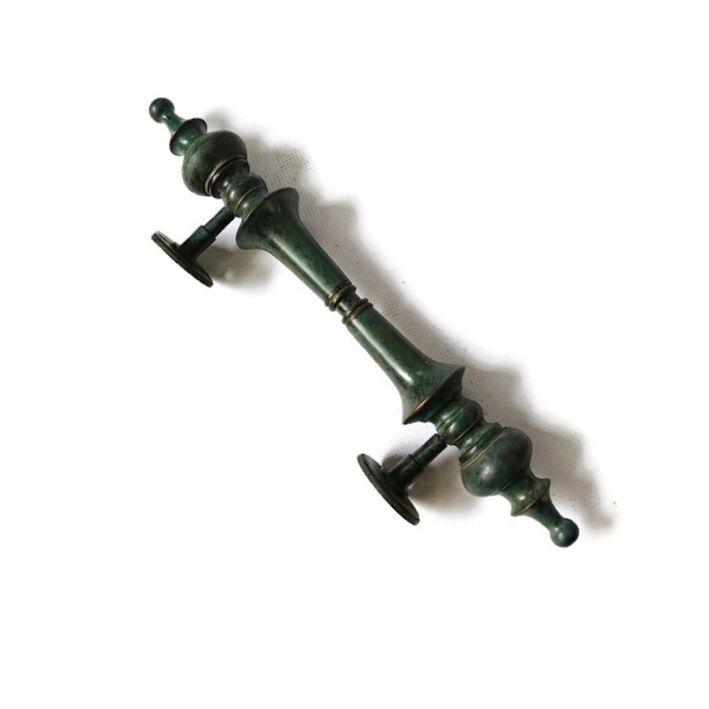 Large SPUN Brass Door Pull Handle – 30cm (12") Vintage Style Solid Brass GRAB