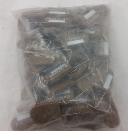 100 Brown Tamper Evident Taplock Drop Cable Security Tags UV Stabilized