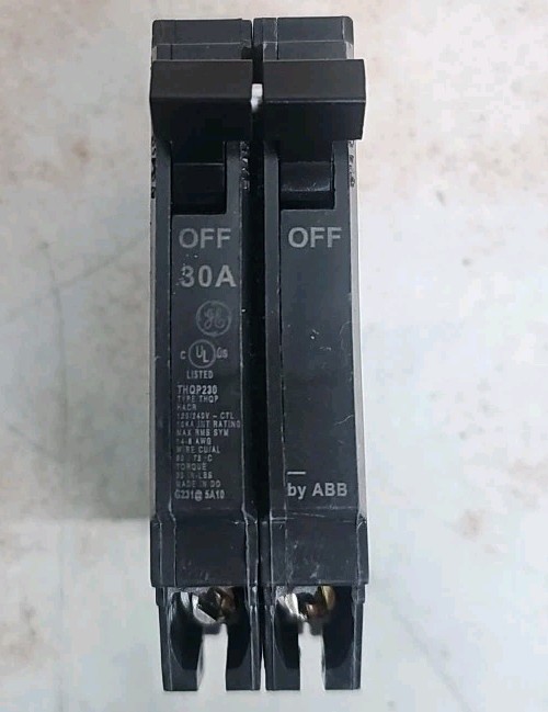 GE THQP THQP230 2 Pole 120/240V 30 Amp Circuit Breaker NNT