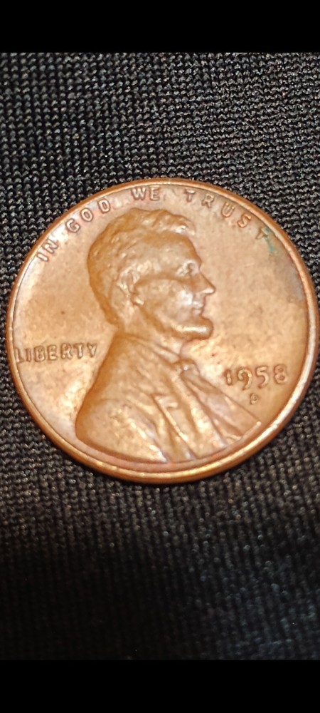 1958 D Wheat Penny Error