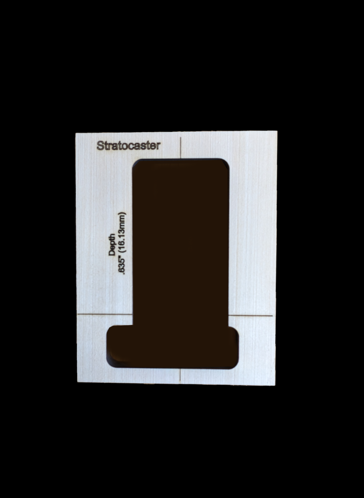 Stratocaster 2 point 2 piece Bridge Routing Template set