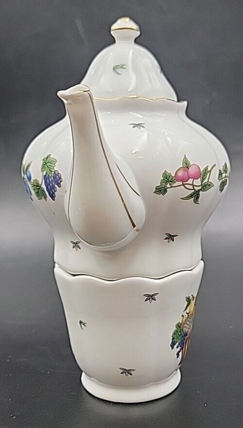 Fruit Basket Porcelain Tea For One Set - EUC