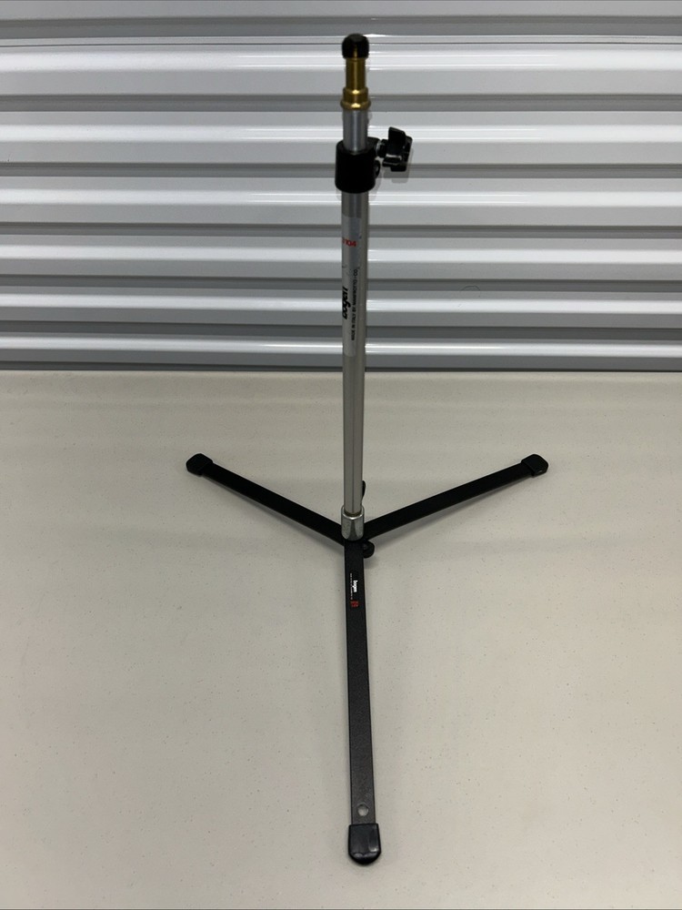Bogen Back Light Stand Base  (3095) and Post (3104) - Black/Silver