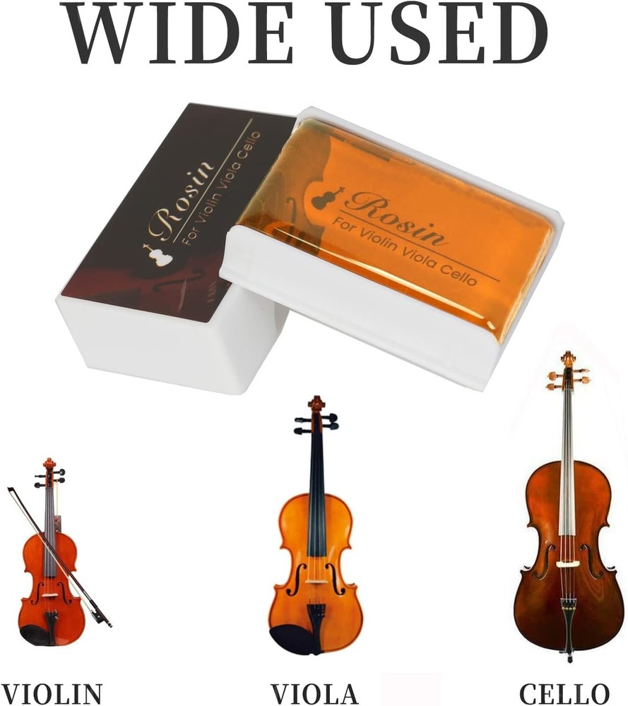 Violin Rosin 6 Pack - Professional Low Dust Formula for Superior Performance