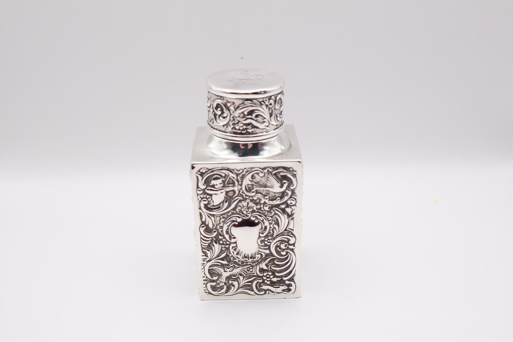 Antique Solid Silver Tea Caddy Hallmarked London 1901