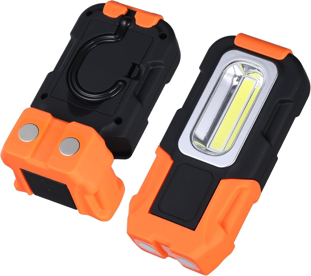 Portable LED Work Light, Hanging Hook & Magnetic Flashlight, Battery Operated CO