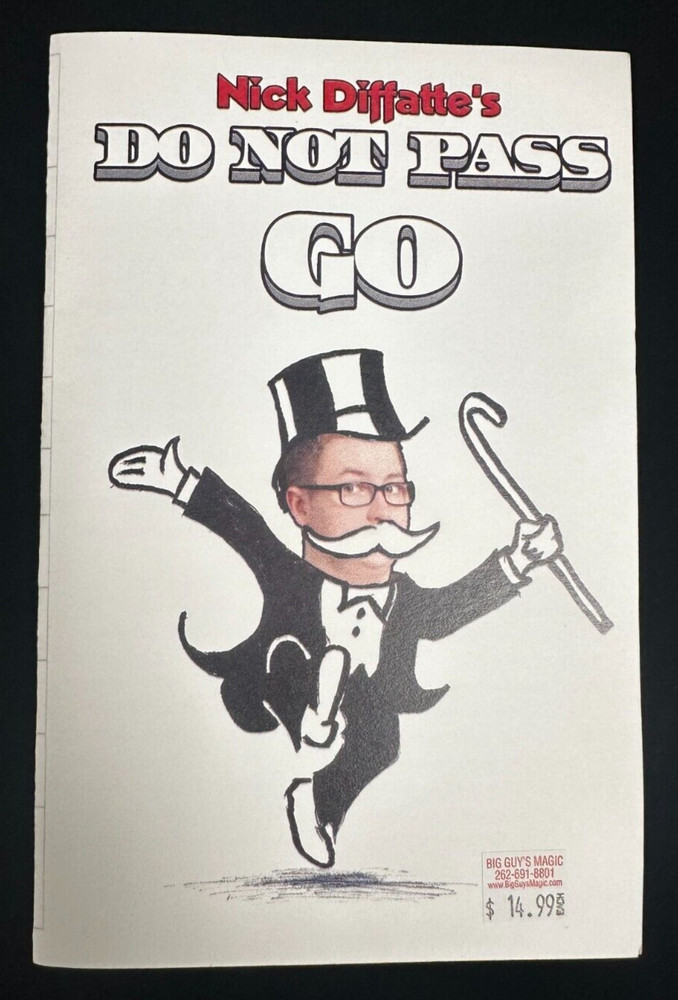 Nick Diffate's Do Not Pass Go is highly visual bill change using play money