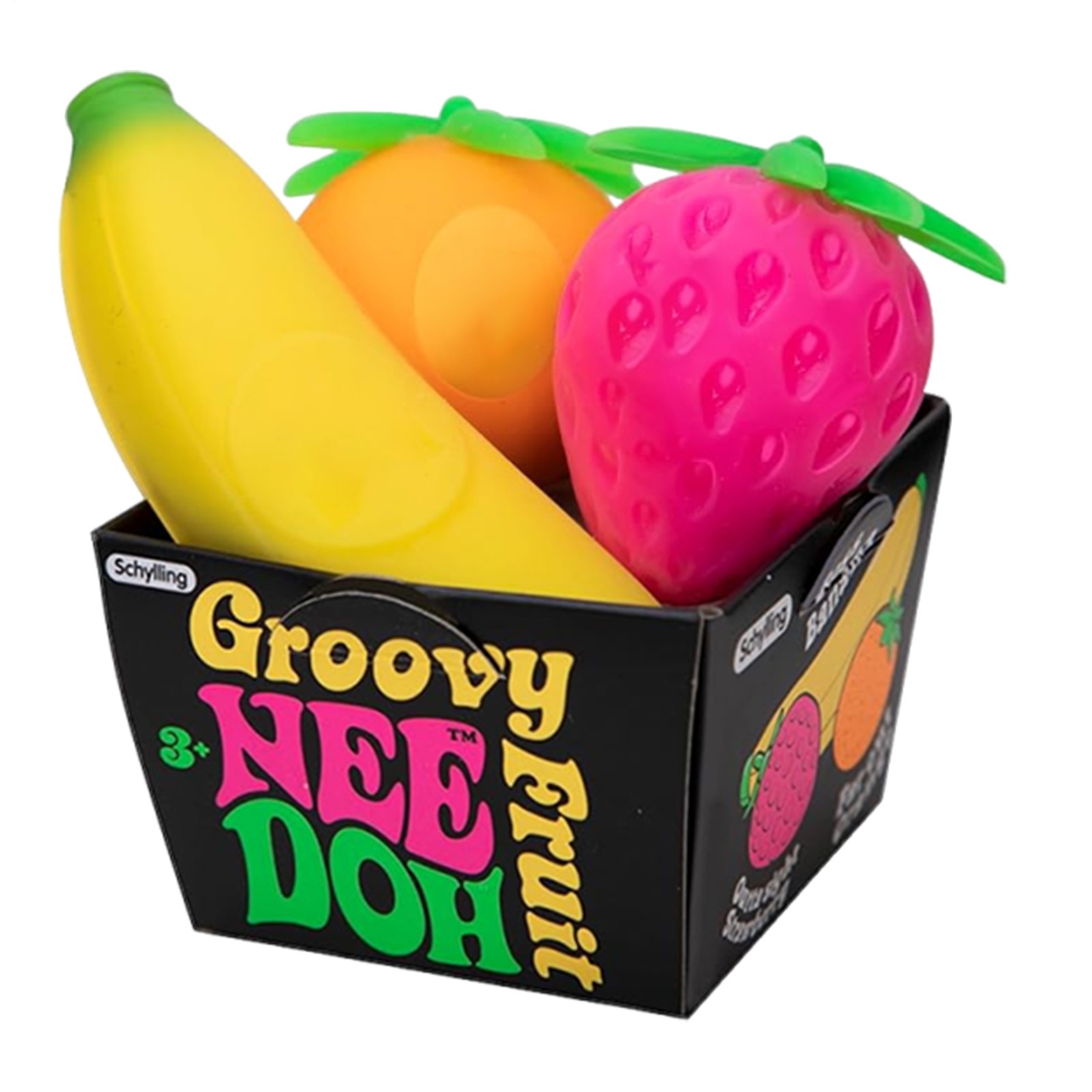 Schylling Nee Doh Groovy Fruit - Novelty Toy 2026 Squishy Toy NEEDOH Stress Ball