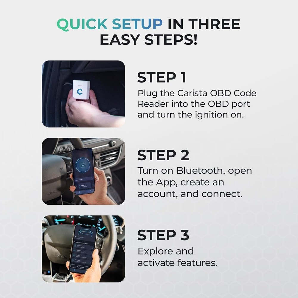 Carista OBD - Bluetooth OBD2 Scanner - Car Scanner Diagnostic Tool and Code