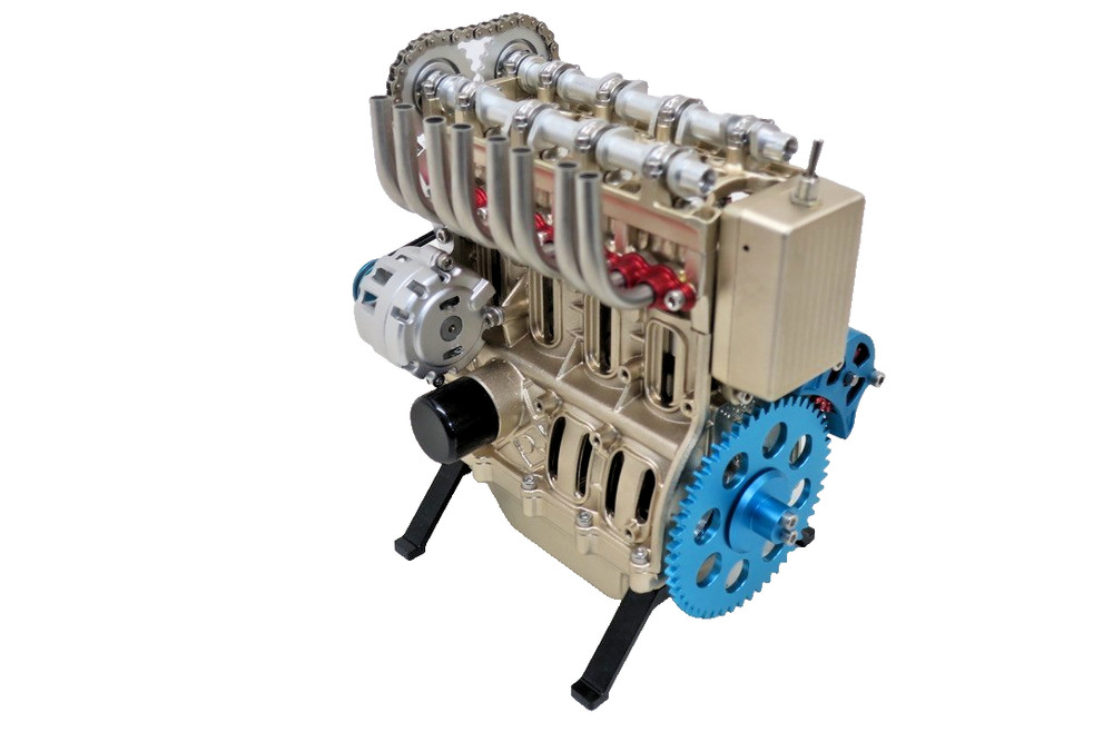 TECHING 4 Cylinder Engine KIT 1/3. DM13 Built Working Model