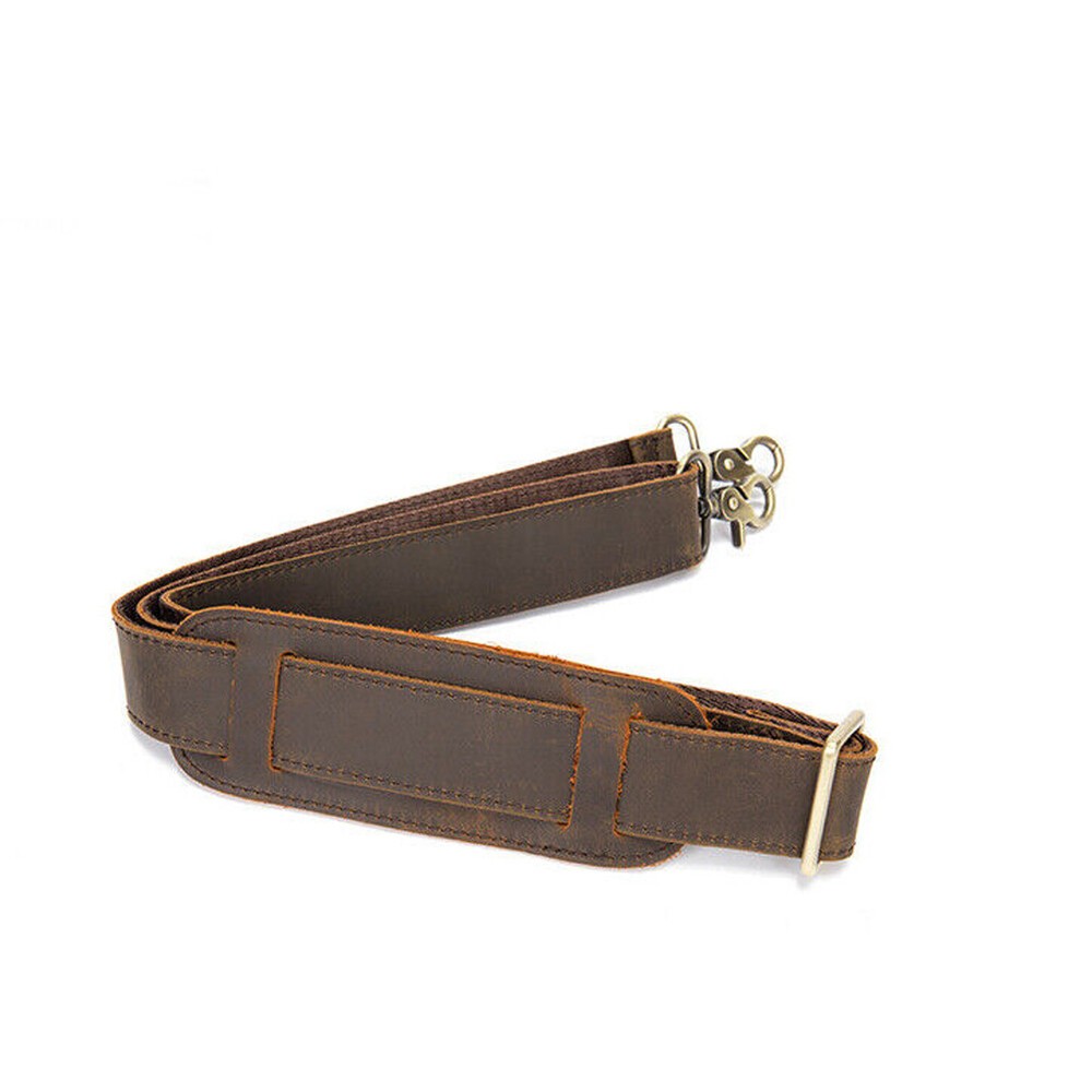 Genuine Leather Replacement strap Adjustable for Briefcase Luggage Messenger Bag
