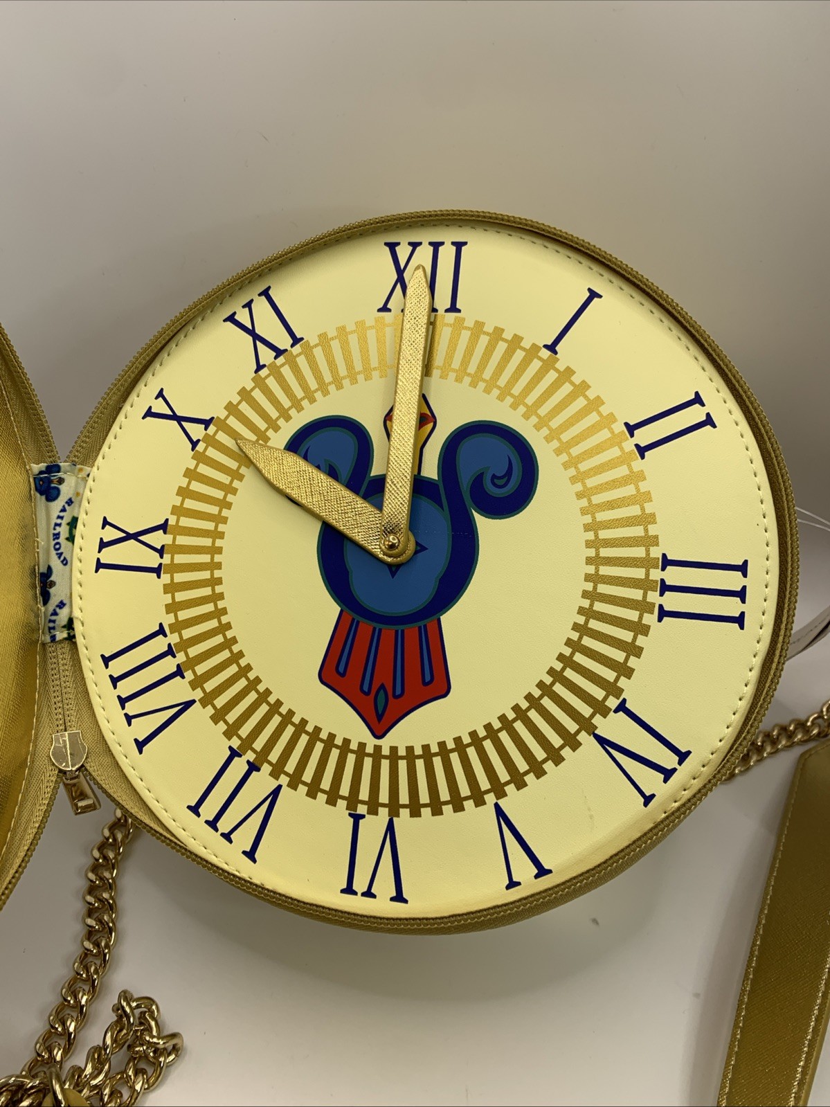 Walt Disney World Railroad Gold Crossbody Bag Disney Parks Exclusive NWT